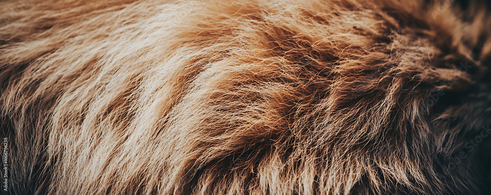 Naklejka premium Close up of the Lion Skin Fur Texture background.