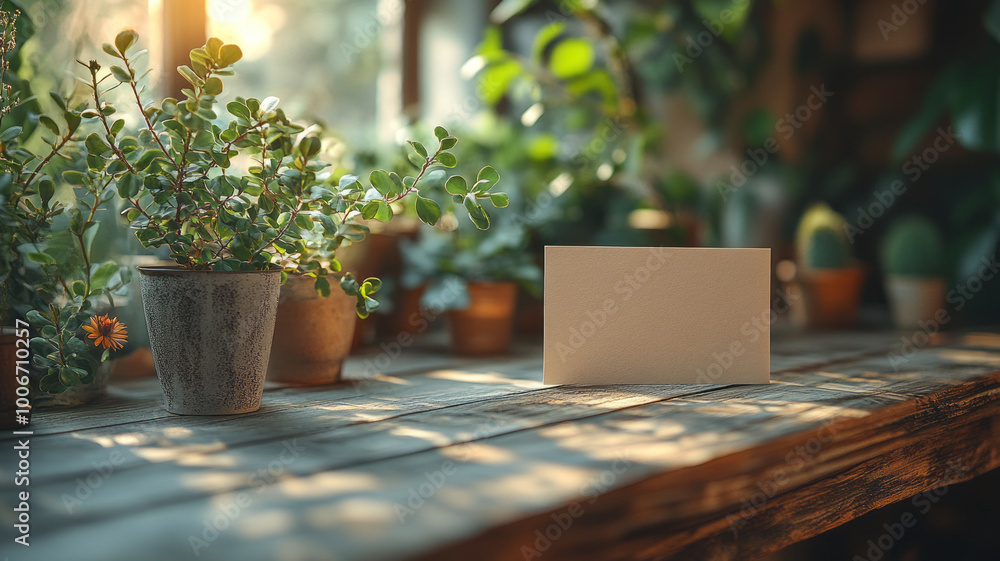 A thank-you card on a modern wooden table, with small natural elements like a leaf or a flower nearby. The design should be simple and elegant. A thank-you card on a modern wooden table, with small natural elements like a leaf or a flower nearby. The design should be simple and elegant.