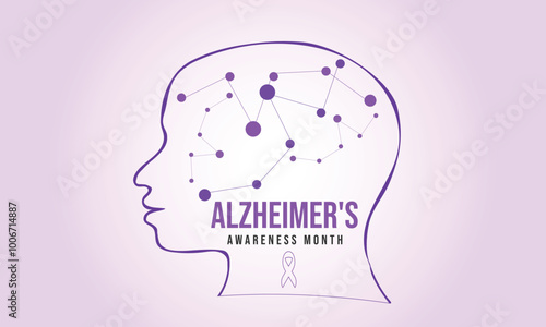 Alzheimer's awareness month. background, banner, card, poster, template. Vector illustration.