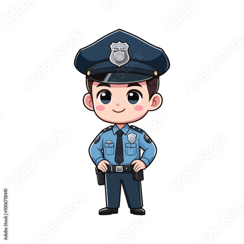 Cute Police Vector
