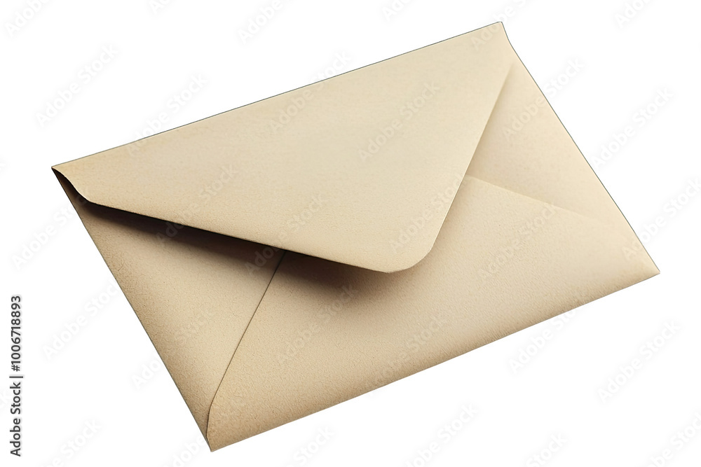 A simple, elegant beige envelope ready for letters, invitations, or greeting cards, perfect for stationery collection. A simple, elegant beige envelope ready for letters, invitations, or greeting cards, perfect for stationery collection.