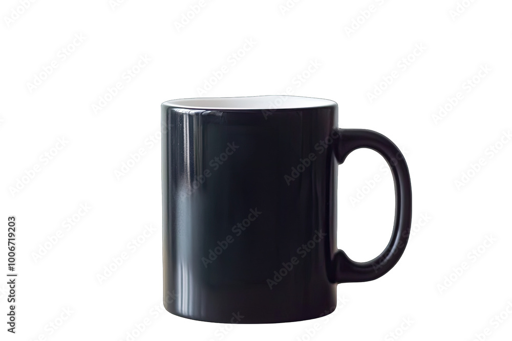 A sleek black mug, perfect for coffee or tea, showcasing a modern design that enhances any kitchen or office decor. A sleek black mug, perfect for coffee or tea, showcasing a modern design that enhances any kitchen or office decor.