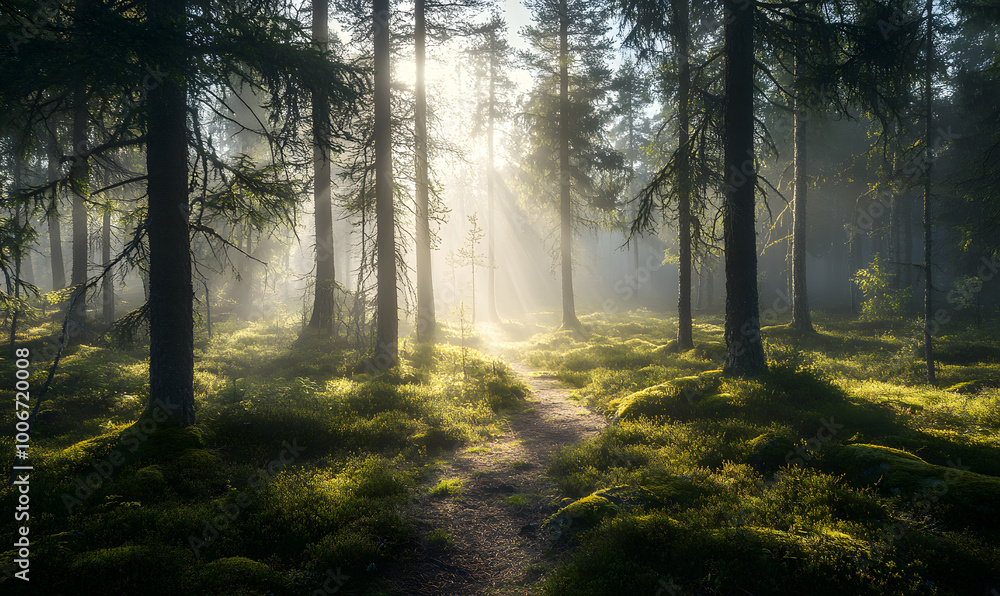 Obraz premium Stunning Nature Landscapes: Mountains, Forests, Oceans, and Serene Vistas.