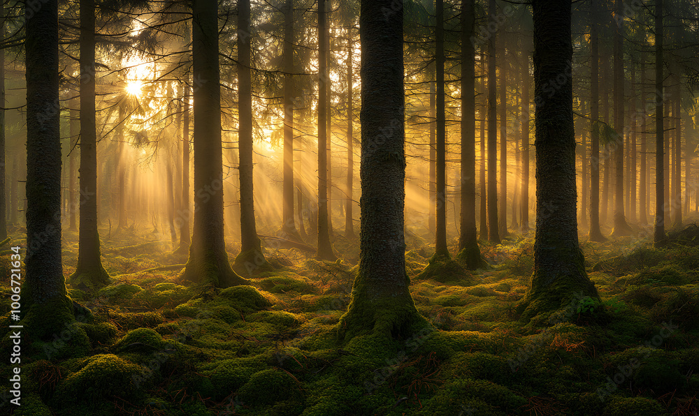 Obraz premium Stunning Nature Landscapes: Mountains, Forests, Oceans, and Serene Vistas.