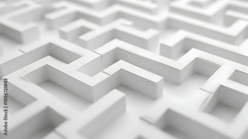 3D Glossy Plain White Background with Subtle Maze Lines for Problem Solving and Business Growth - Ample Copy Space for Branding 3D Glossy Plain White Background with Subtle Maze Lines for Problem Solving and Business Growth - Ample Copy Space for Branding