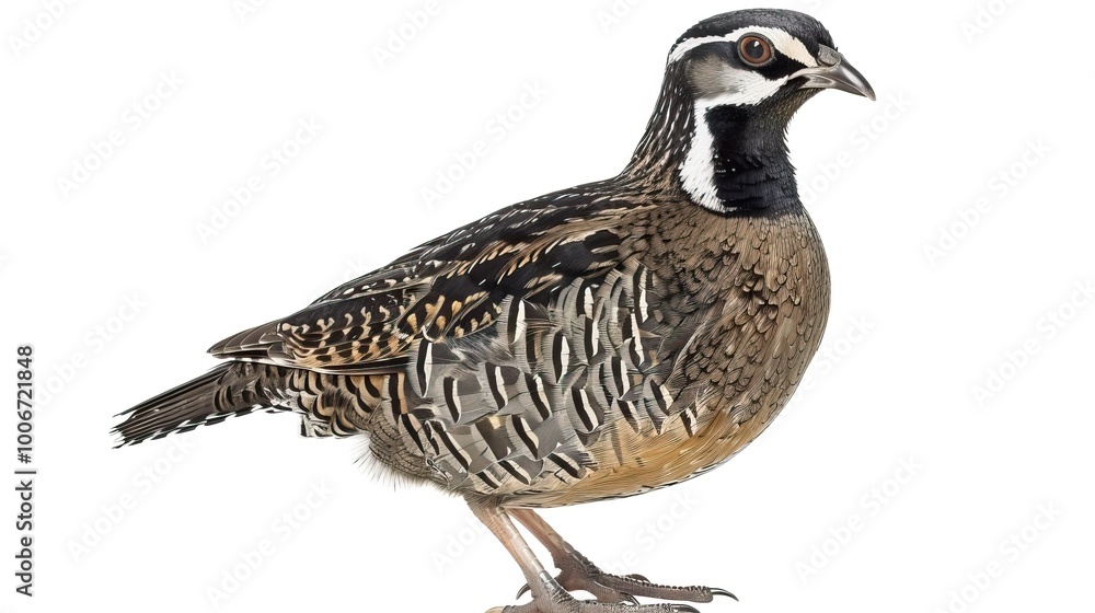 A grouse with a full body portrait on a white background, with the beauty of its feathers very clear A grouse with a full body portrait on a white background, with the beauty of its feathers very clear