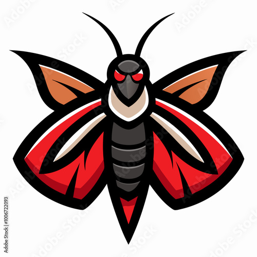 Moth Mascot Logo - Vector Illustration for Cricut & Silhouette, SVG Graphics Files, T-Shirt Design