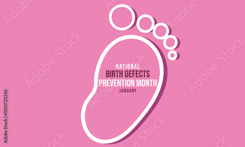 National Birth defects prevention month. background, banner, card, poster, template. Vector illustration.