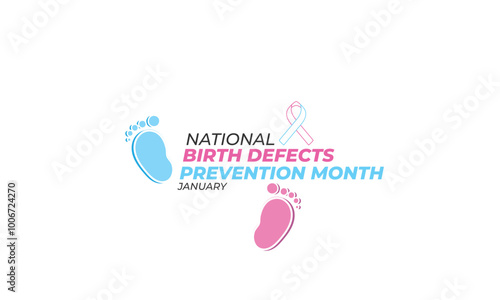 National Birth defects prevention month. background, banner, card, poster, template. Vector illustration.
