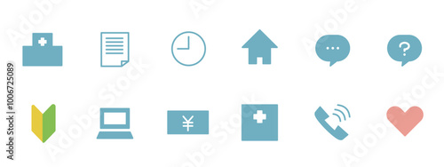 病院のアイコンセット　イラスト