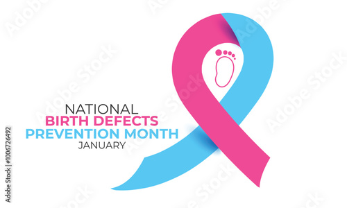National Birth defects prevention month. background, banner, card, poster, template. Vector illustration.
