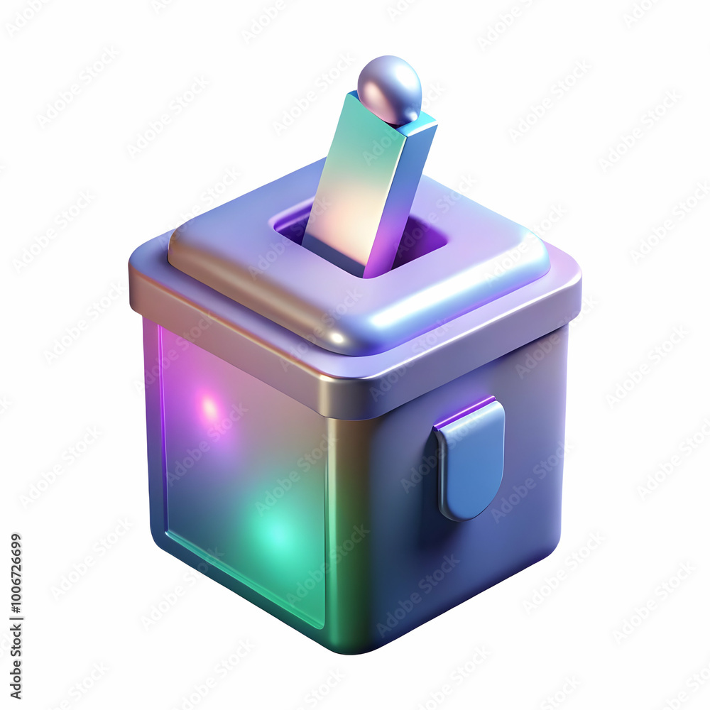 Wide Shot of a Holographic Voter Casting a Vote Against a Plain Background - Shimmering Figure Circling for Future-Focused Election Participation Promotion Wide Shot of a Holographic Voter Casting a Vote Against a Plain Background - Shimmering Figure Circling for Future-Focused Election Participation Promotion