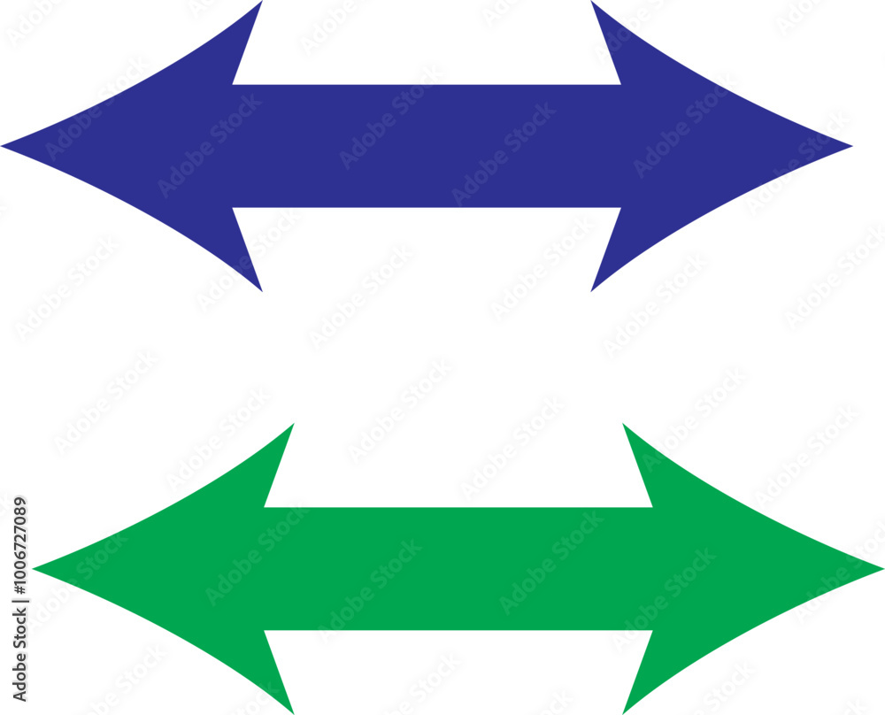 long blue double faced arrow pointing right icon vector eps long blue double faced arrow pointing right icon vector eps