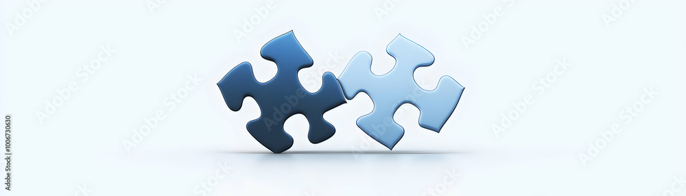Interlocked Puzzle Pieces on White Background - Vector Image Symbolizing Business Compromise and Fitting Solutions for Stock Photo Use Interlocked Puzzle Pieces on White Background - Vector Image Symbolizing Business Compromise and Fitting Solutions for Stock Photo Use