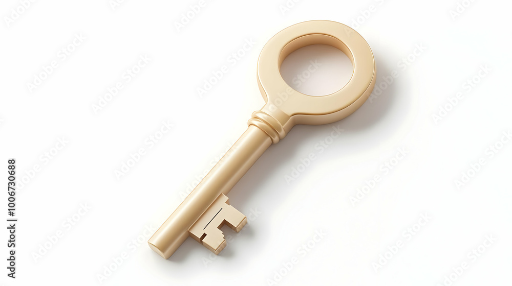 3D Key and Lock Icons Representing Secure Decision Making Concept - Vector Image of Key Entering Lock Isolated on White Background for Infographics and Security Materials 3D Key and Lock Icons Representing Secure Decision Making Concept - Vector Image of Key Entering Lock Isolated on White Background for Infographics and Security Materials