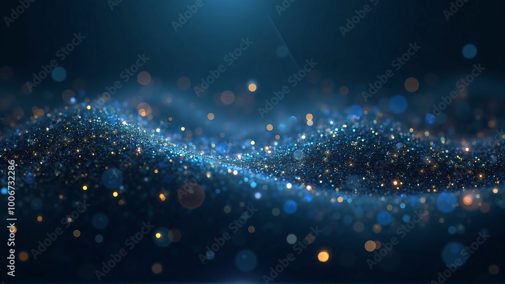 custom made wallpaper toronto digitalAbstract Golden and Blue Bokeh Lights - Perfect for Business and Holiday Scenes