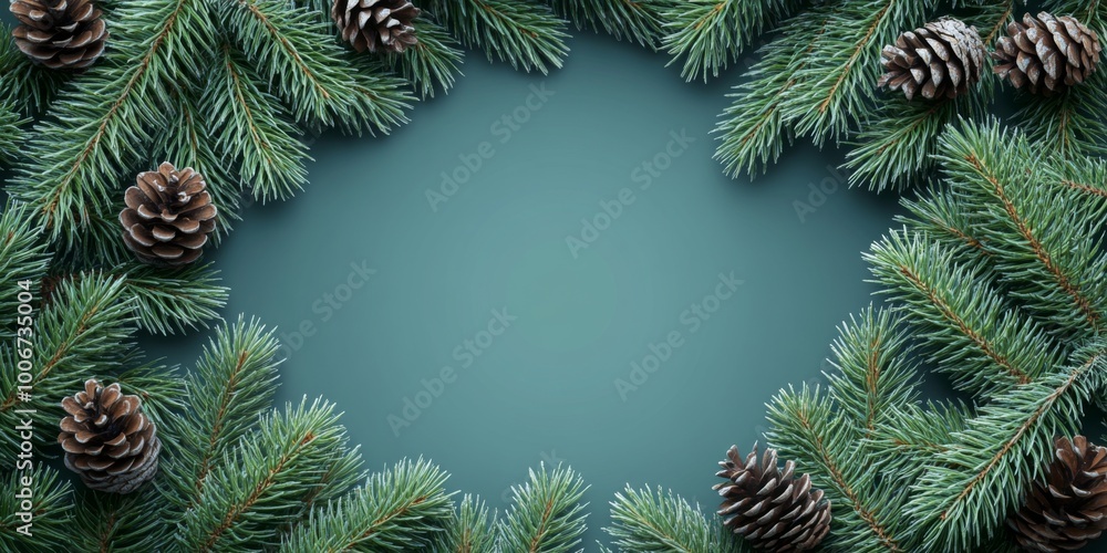 small pine tree branches arranged in a vignette style small pine tree branches arranged in a vignette style