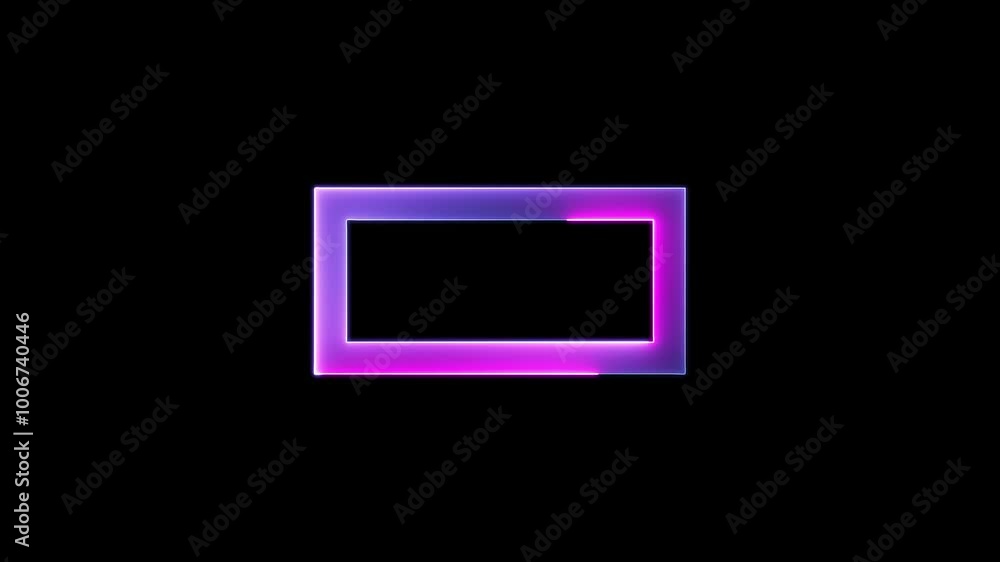 glowing neon box animation, glowing neon box animated on black background glowing neon box animation, glowing neon box animated on black background