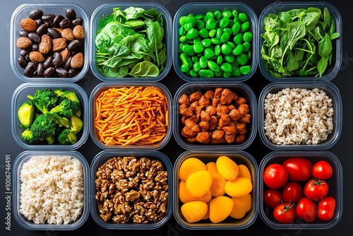 A balanced meal planning chart, showing different meals for breakfast, lunch, and dinner, with recipes and portion sizes for a week of healthy eating.