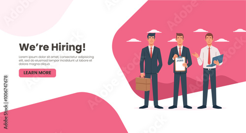 landing page illustration recipient of job vacancies