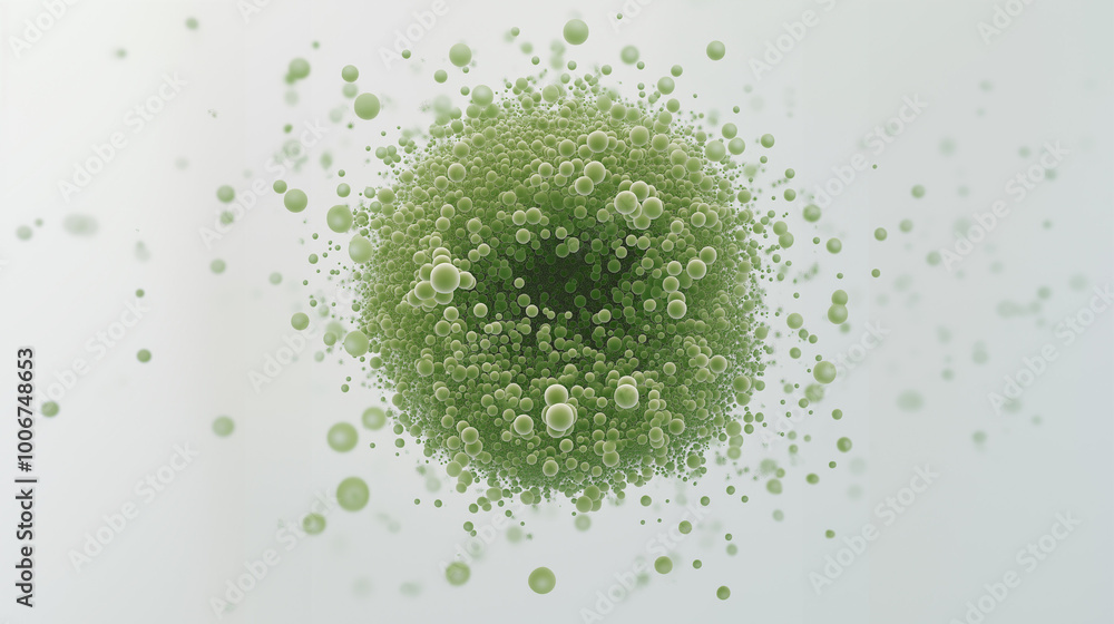 Abstract 3D Particle Clusters with Gradient Colors in Motion Abstract 3D Particle Clusters with Gradient Colors in Motion