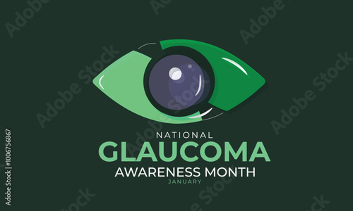 National Glaucoma awareness month. background, banner, card, poster, template. Vector illustration.