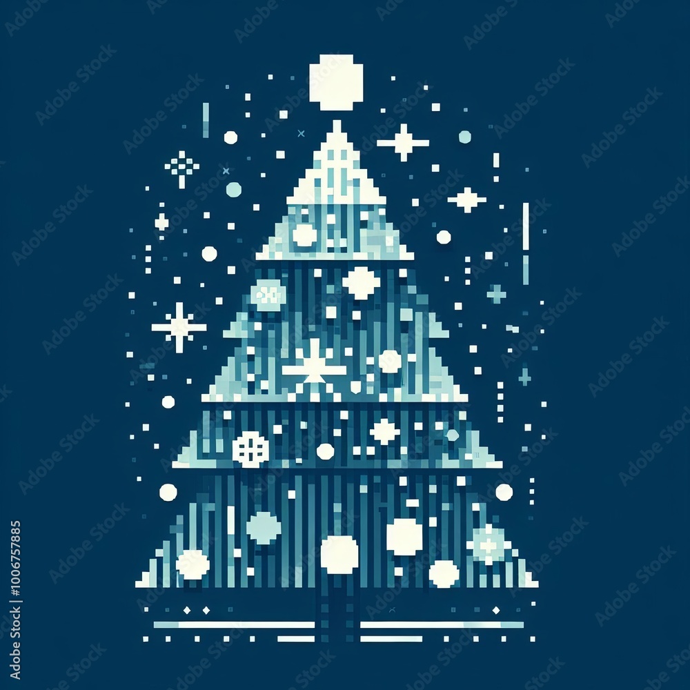 Fluffy decorated tree for the Christmas holiday Fluffy decorated tree for the Christmas holiday