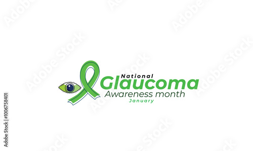 National Glaucoma awareness month. background, banner, card, poster, template. Vector illustration.
