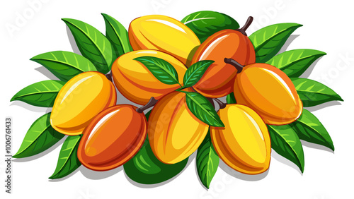 illustration of an mango - Vector illustration of  mango isolated on white, mango vector art