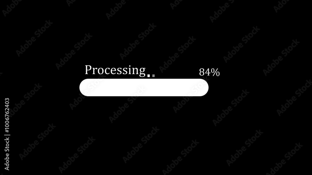 abstract Processing loading bar animation isolated on a black background, Loading processing loading Bar Animation. abstract Processing loading bar animation isolated on a black background, Loading processing loading Bar Animation.