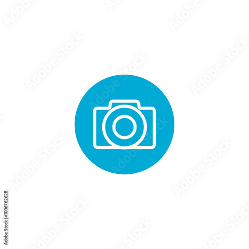 Camera simple icon isolated on transparent background