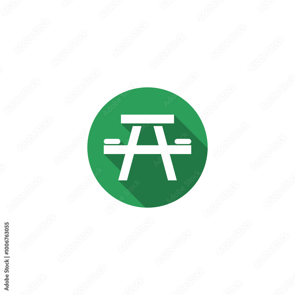 Camping and picnic table icon isolated on transparent background Camping and picnic table icon isolated on transparent background