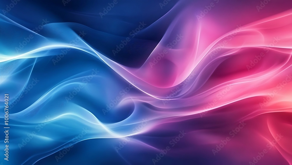 Abstract background with blue and pink wavy lines. Abstract background with blue and pink wavy lines.