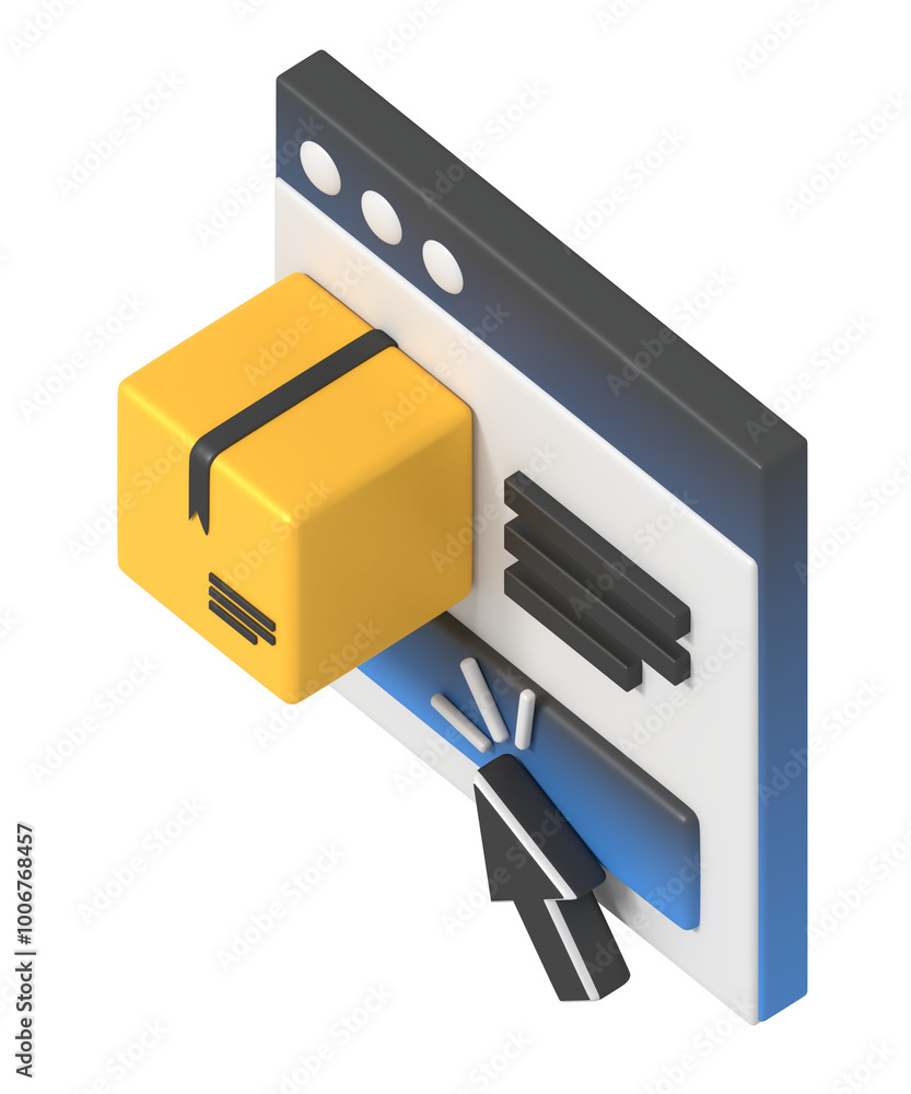 Online order delivery isometric style Online order delivery isometric style