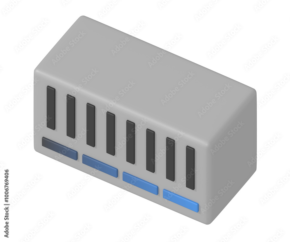 Cargo container isometric style Cargo container isometric style