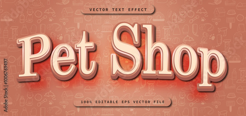 Pet Shop 3d Text effect