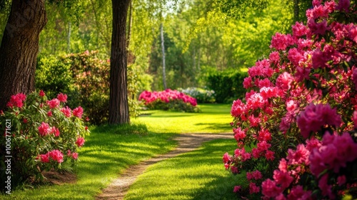 Beautiful Path Through a Lush Garden