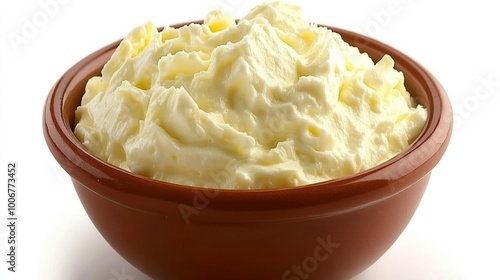 Wallpaper Mural A bowl of thick, creamy Greek yogurt, isolated on a white background to emphasize its smooth texture and fresh dairy appeal. Torontodigital.ca