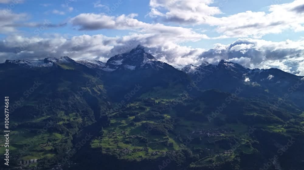 Swiss Alps mountain peak with snow, Switzerland nature time-lapse nature Swiss Alps mountain peak with snow, Switzerland nature time-lapse nature