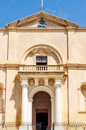 Exterior of the St. John's Co-Cathedral in Valletta, Malta, Europe