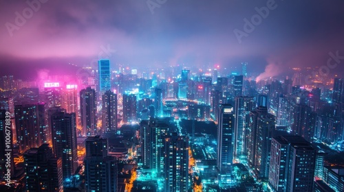 Night Skyline of a City