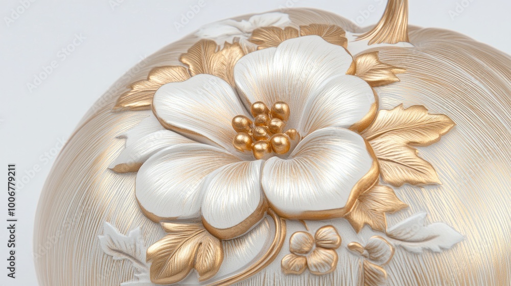 A close-up of a carved Halloween pumpkin with intricate designs, set against a white background, highlighting its craftsmanship and seasonal charm. A close-up of a carved Halloween pumpkin with intricate designs, set against a white background, highlighting its craftsmanship and seasonal charm.