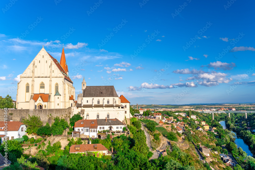 view on Znojmo town in Moravia in Czech Republic