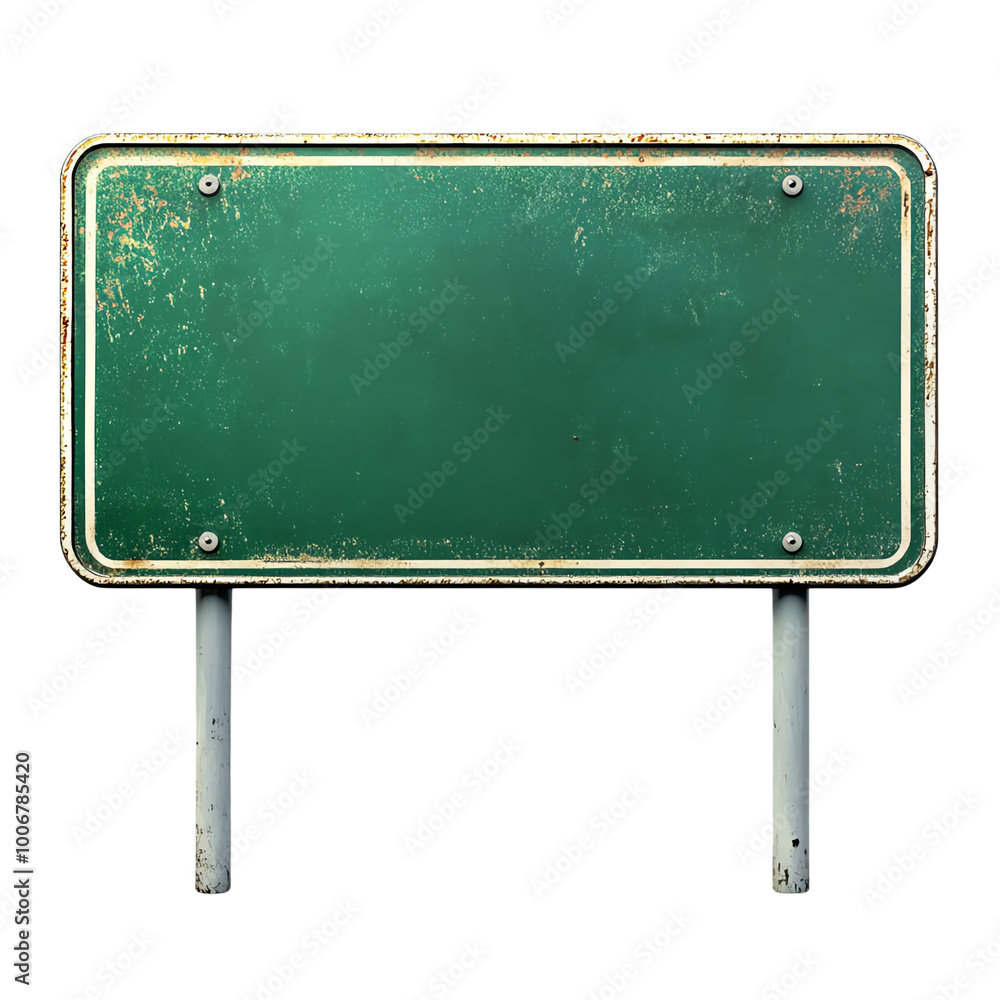 © GenBy - Empty green sign on faded background, suitable for customization. transparent background