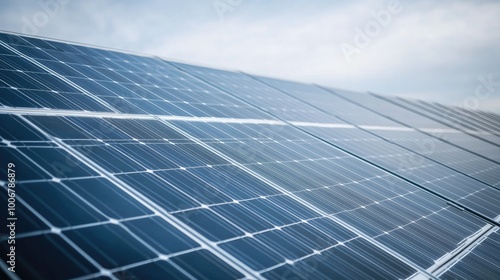 A close-up of a solar cell with visible details of the photovoltaic surface, set against a white background to highlight its technology.