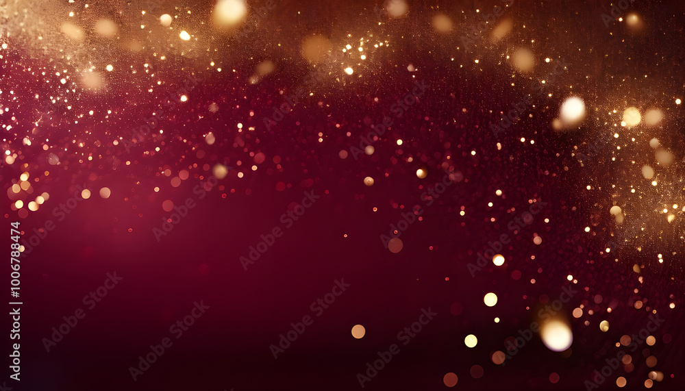 Golden Elegance A Symphony of Light on a Dark Red Canvas Golden Elegance A Symphony of Light on a Dark Red Canvas