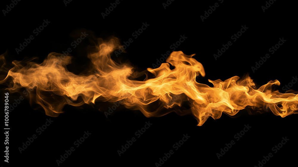 Flame effect with burning fire. Flame effect with burning fire.