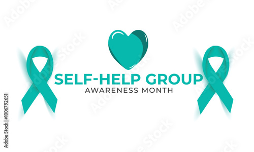 Self Help group awareness month. background, banner, card, poster, template. Vector illustration.