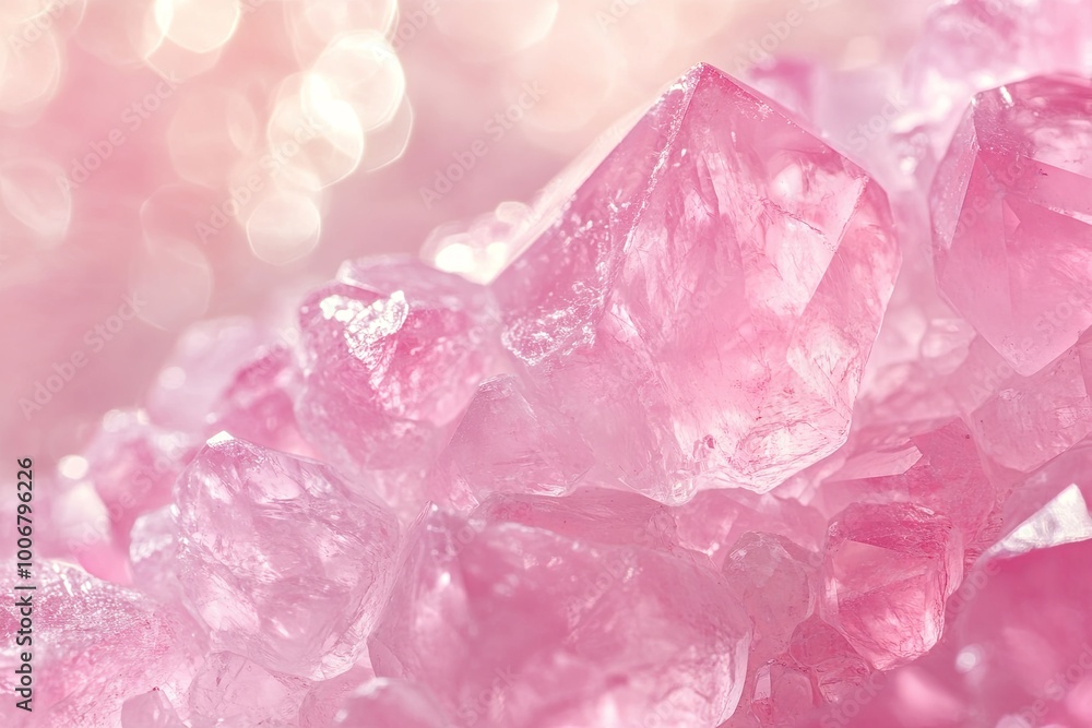 Glowing Rose Quartz Background