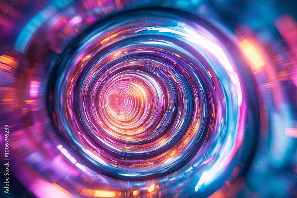 Glowing Spiral Tunnel: A 3D animation Glowing Spiral Tunnel: A 3D animation